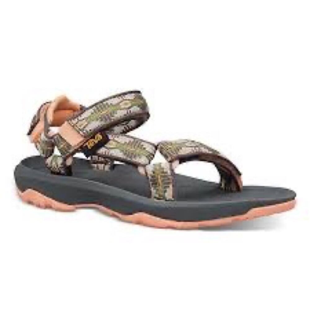 Teva Youth Hurricane XLT Gray Pink Velcro Strappy Sandals Size 4
